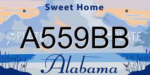 A559BB Alabama License Plate