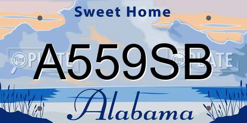 A559SB Alabama License Plate