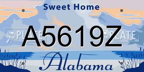 A5619Z Alabama License Plate