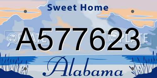A577623 Alabama License Plate