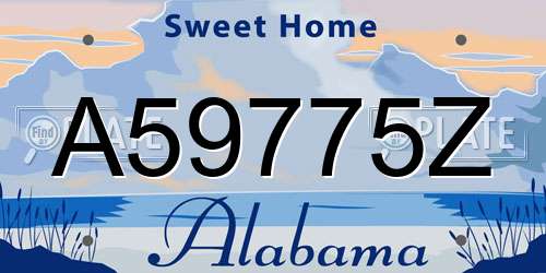 A59775Z Alabama License Plate