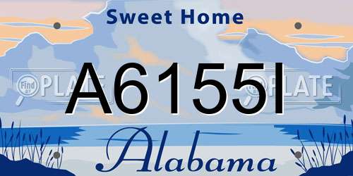 A6155I Alabama License Plate