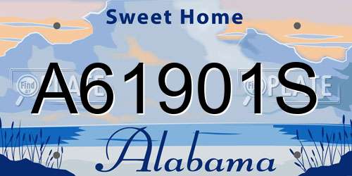 A61901S Alabama License Plate