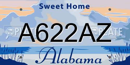 A622AZ Alabama License Plate