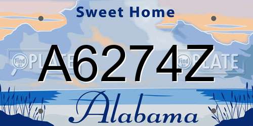 A6274Z Alabama License Plate