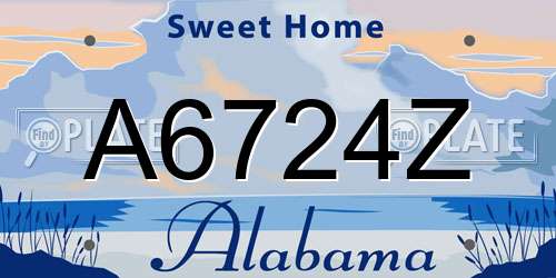A6724Z Alabama License Plate