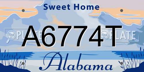 A6774T Alabama License Plate