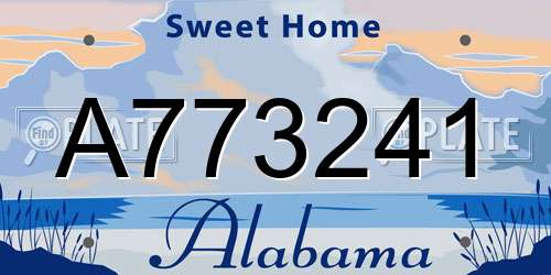 A773241 Alabama License Plate