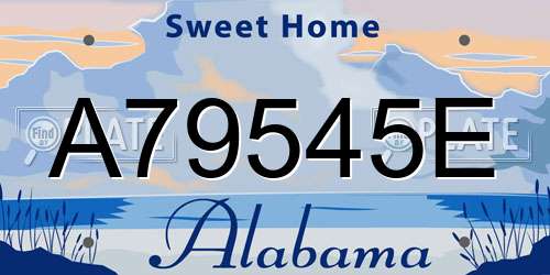 A79545E Alabama License Plate
