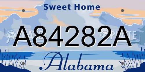 A84282A Alabama License Plate