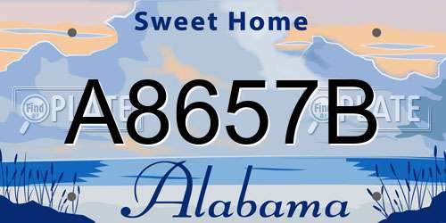 A8657B Alabama License Plate