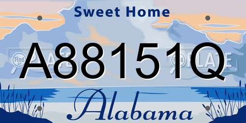 A88151Q Alabama License Plate