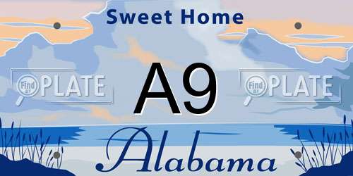 A9 Alabama License Plate