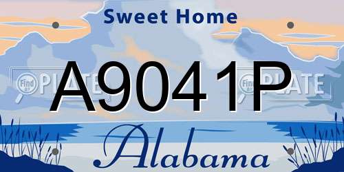 A9041P Alabama License Plate
