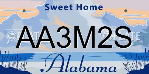 AA3M2S Alabama License Plate