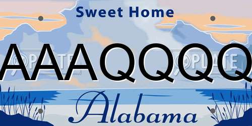 AAAQQQQ Alabama License Plate