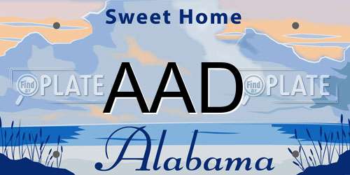 AAD Alabama License Plate