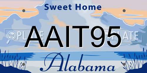 AAIT95 Alabama License Plate