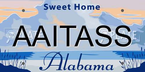AAITASS Alabama License Plate