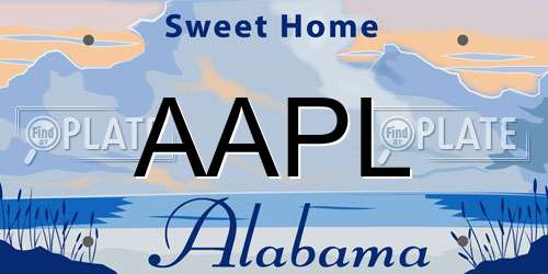 AAPL Alabama License Plate