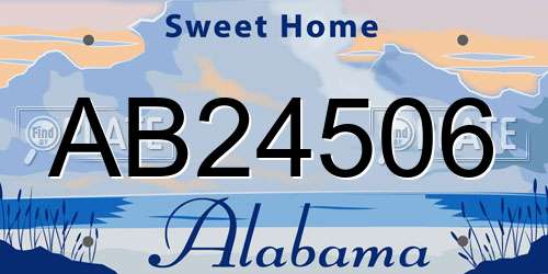 AB24506 Alabama License Plate
