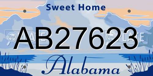 AB27623 Alabama License Plate