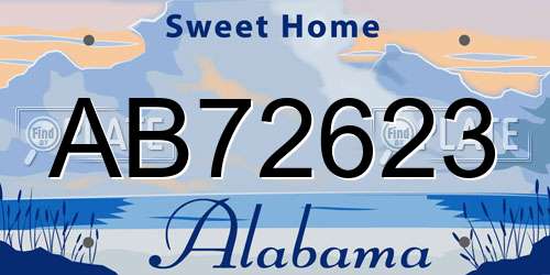 AB72623 Alabama License Plate