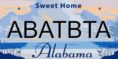 ABATBTA Alabama License Plate