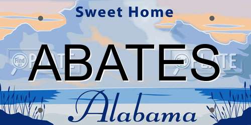 ABATES Alabama License Plate