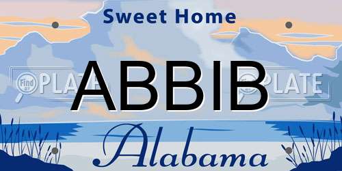 ABBIB Alabama License Plate