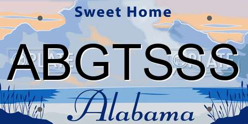 ABGTSSS Alabama License Plate