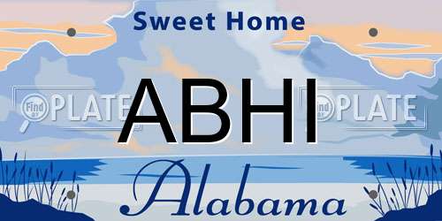 ABHI Alabama License Plate
