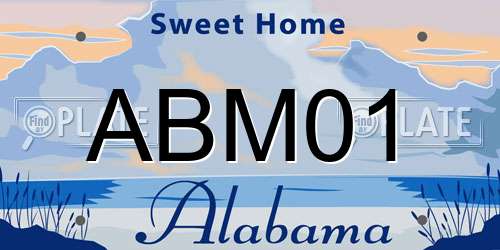 ABM01 Alabama License Plate