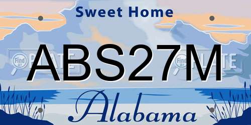 ABS27M Alabama License Plate
