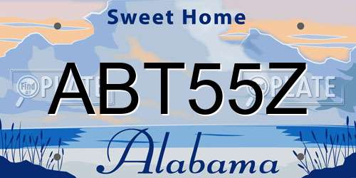 ABT55Z Alabama License Plate
