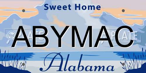 ABYMAC Alabama License Plate