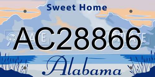 AC28866 Alabama License Plate