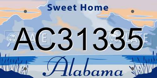 AC31335 Alabama License Plate