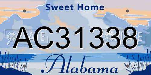 AC31338 Alabama License Plate