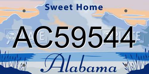 AC59544 Alabama License Plate