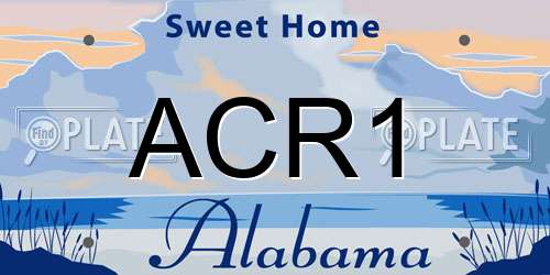 ACR1 Alabama License Plate