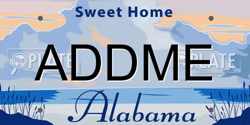 ADDME Alabama License Plate