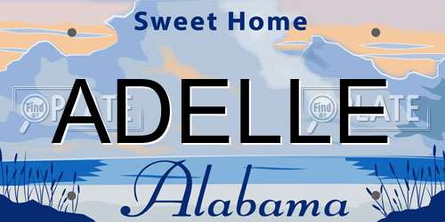 ADELLE Alabama License Plate