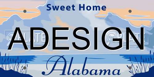 ADESIGN Alabama License Plate