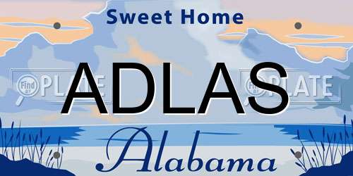 ADLAS Alabama License Plate