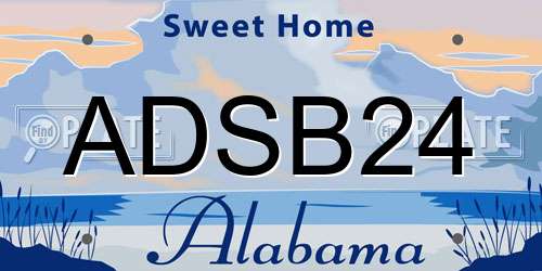 ADSB24 Alabama License Plate