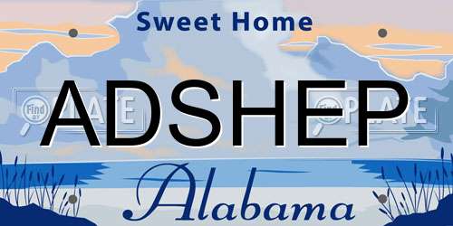 ADSHEP Alabama License Plate