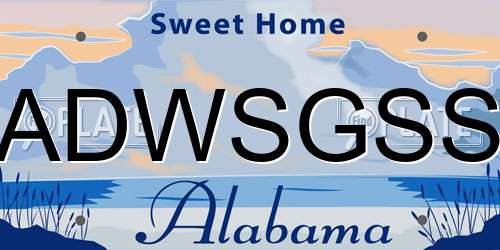 ADWSGSS Alabama License Plate