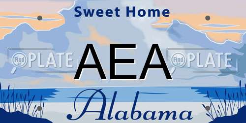 AEA Alabama License Plate