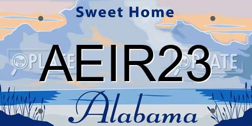 AEIR23 Alabama License Plate
